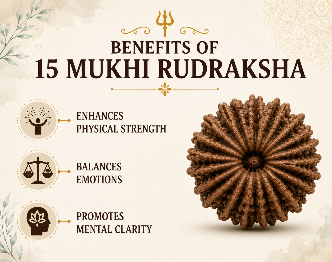 15 Mukhi Rudraksha (Nepal Origin)